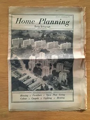 HOME PLANNING : Daily Telegraph Sept 1958 / Vintage Paper G-Plan Interior Design • £5