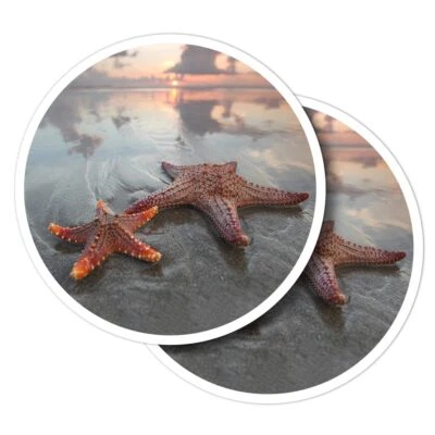 £2.99 • Buy 2x Vinyl Stickers Starfish Beach Sunset #52139