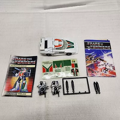 Vintage Transformers G1 1984 Wheeljack 100% Complete Partial Tree Sticker Sheet • $220