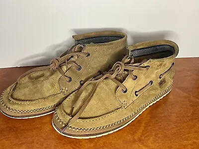 Lacoste Men's Sauville Mid Casual Tan Suede Boots Sz US 10 / UK 9 / EU 43 • $32.99