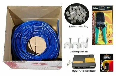 300m 305m 1000 Foot Cat 6 RJ45 Network Ethernet LAN Cable With Free Bonus Items • $89.90