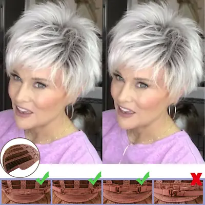 Short Straight Wavy Curly Synthetic Wigs Pixie Cut Short Hair Wigs For Women  • $17.85