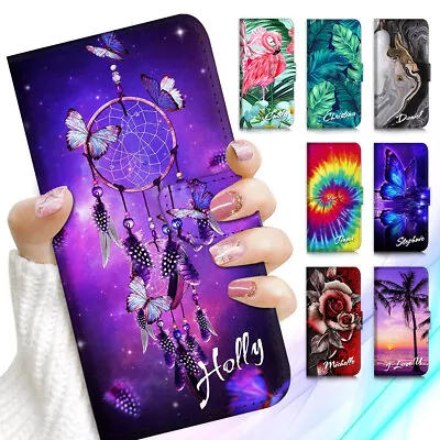 $13.99 • Buy Personalised Name Wallet Case Cover For IPhone 14 13 12 11 XS 8 SE Plus Pro Max