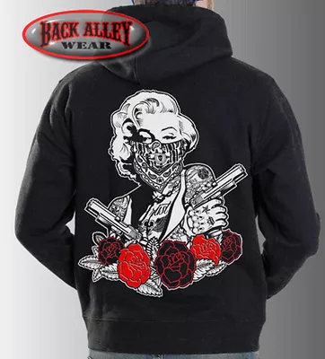 $19.99 • Buy Marilyn Monroe ARTIST Hooded Sweat Shirt Hoodie Bandana Guns & Roses Gangster