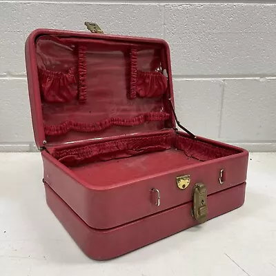 VINTAGE RETRO Ladies Vanity Case Box Travel Beauty Jewellery Dress Fashion Prop • $9.99