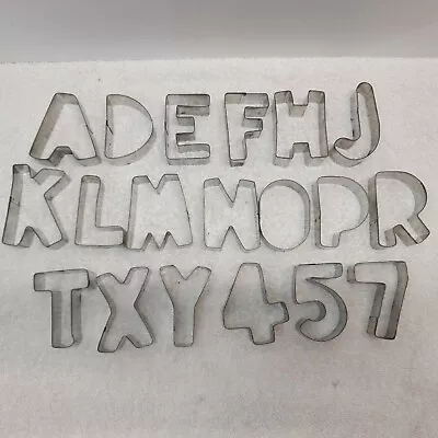 Random Letters & Numbers 3 Inch Metal Cookie Cutters Alphabet Cake Decorating • £9.48