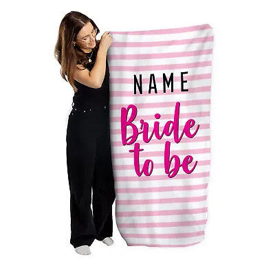 £19.99 • Buy Personalised Beach Towel | Bride To Be | Custom Pool Towel | Hen Party Gift