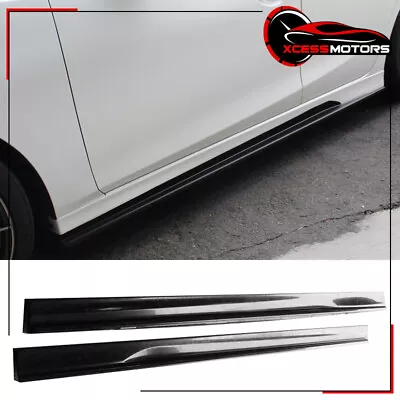 Fits 14-18 Mazda 3 K-Style Unpainted Side Skirts Bottom Line Extensions ABS • $134.99