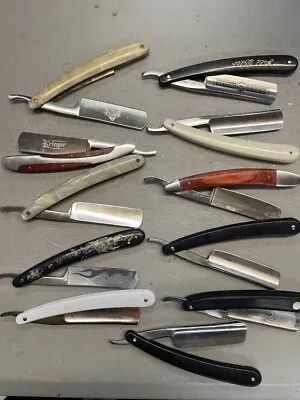 Lot Of 11 - Assorted Shaving Cut Throat Straight Razor Barber Salon • $99.99