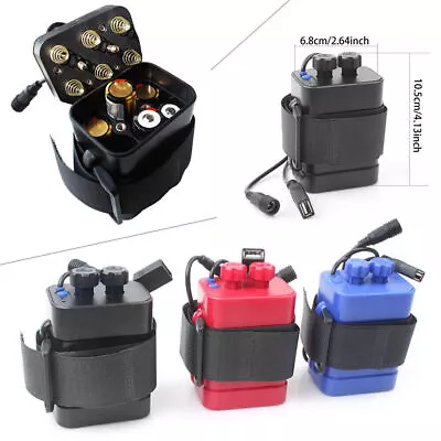 6x 18650 Waterproof Battery Pack Case House Cover Fits Bicycle Bike Lamp 8.4V • £17.44