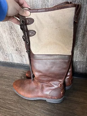 UGG Australia Elsa Brown Chestnut Leather Tall Riding Boots Women's Size 10 • $50