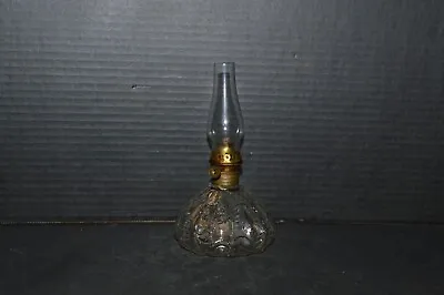 Vintage Miniature Oil Kerosene Lamp Embossed Flower P&A Acorn Burner • $21.98