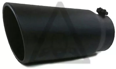 High Temperature Powder Coated Black  Bolt On Exhaust Diesel Tip 5 X 6 X 15 • $39.74