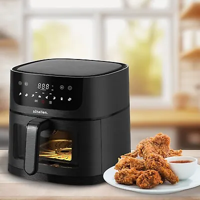 Schallen Brushed Black Air Fryer 4L Digital Display Oven Multi Kitchen Cooker • £49.95