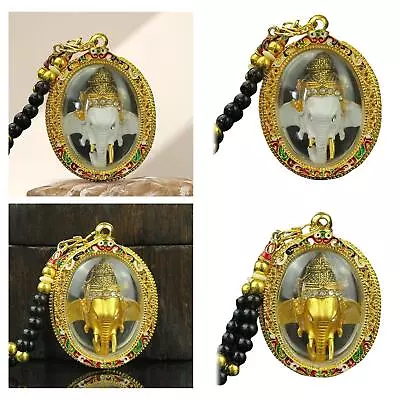 Thai Amulet Pendant Ganesha Gold Plating Jewelry Necklace For Wish Bless • $28.05