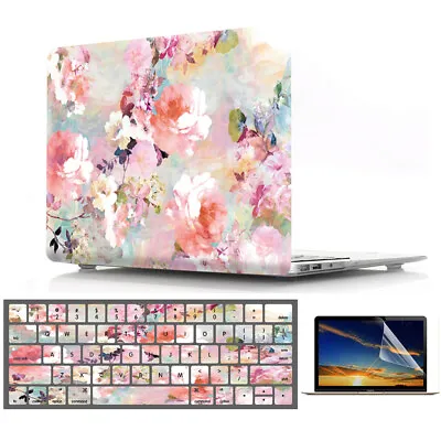 £4.79 • Buy Peony Blossom Hard Case Keyboard / Screen Cover For Macbook Air Pro 11 12 13 15