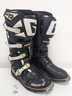 Gaerne Sg12 Motocross Mx Atv Boots Uk9.5 Us10.5 Eu45 Black/white K014 • $419.21