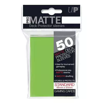 ULTRA PRO Deck Protector Sleeves Pro Matte Non-Glare Lime Green Standard 50ct 66 • $5.95