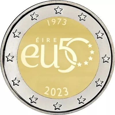 Ireland - 2 Euro Commemorative 2023  50 Years Membership In The EU  - UNC • $5.99