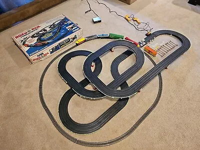 Tyco Road And Rail Working Train And Vintage Lighted Nightglow HO Slot Car Set • $399