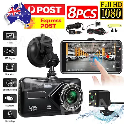 Car Dash Camera Touch Night Vision Video DVR Recorder Front And Rear Dual Cam 4  • $29.95