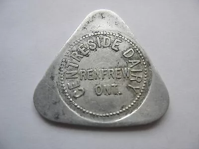 ONTARIO DAIRY TOKEN - RENFREW - CENTRESIDE DAIRY - Good For 1 QUART Of MILK • $9.99