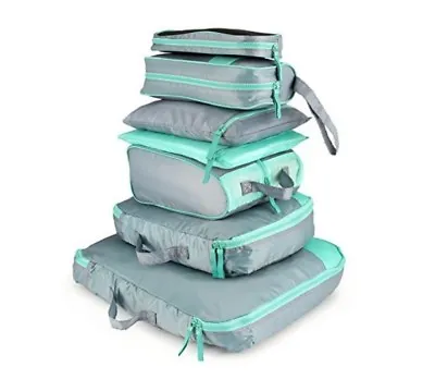 $20.55 • Buy 7 PCS Packing Cube Pouch Suitcase Clothes Storage Bags Travel Luggage Organizer