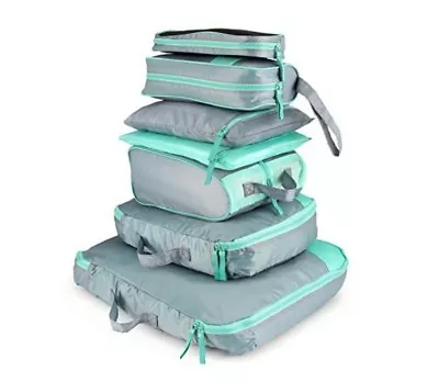 $18.49 • Buy 7 PCS Packing Cube Pouch Suitcase Clothes Storage Bags Travel Luggage Organizer