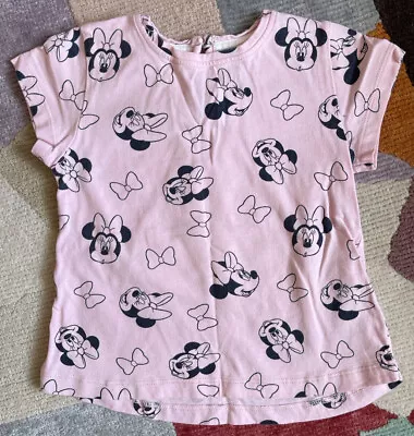 ZIPPY Disney Pink T-shirt/top 12-18 Months Excellent Condition • £5