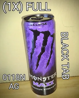 $79 • Buy RARE! MONSTER ENERGY DRINK NITROUS MAXX ECLIPSE! 0118N Black Tab (1X) FULL Can!