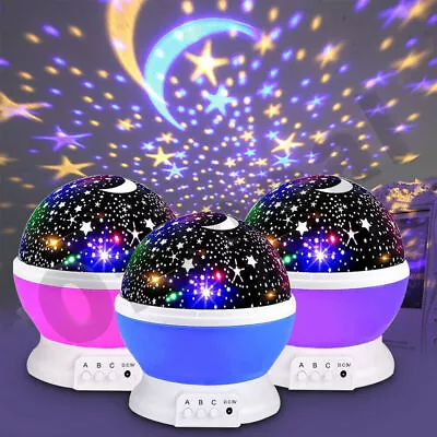 LED USB Star Light Sleep Romantic Starry Night Sky Projector Cosmos Lamp 360° • $9.95