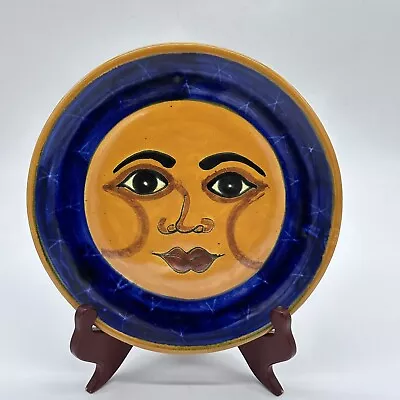 Talavera Mexico Pottery Clay Hand Painted E Ortiz Round Sun Wall Decor Plate • $25.99