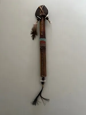 NATIVE AMERICAN INDIAN ~ BEADED WAR CLUB ~ Vintage Antique • $256.91