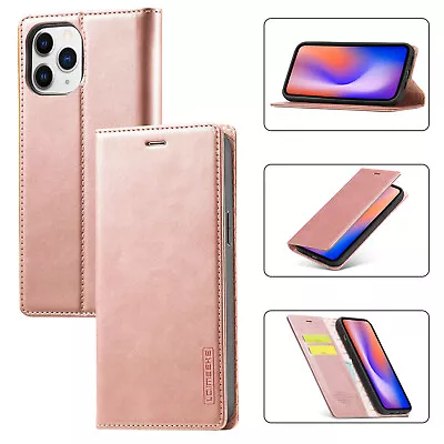 For IPhone 15 14 13 12 11 Pro Max X XR 8 Leather Wallet Case Magnetic Flip Cover • $19.42