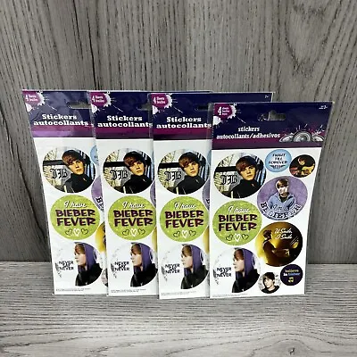 Justin Bieber Stickers 2011 Brand New Sealed 4 Packs 144 Stickers Music • $24.99