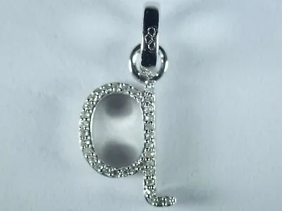 LINKS OF LONDON 925 STERLING SILVER LETTER Q W/ PAVE DIAMONDS CHARM/PENDANT • $30