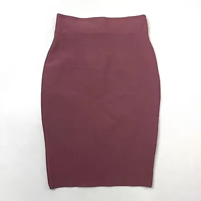 Chocolate USA A'gaci Strech Isabella Bandage Bodycon Maroon Skirt Women's Size S • $11.89