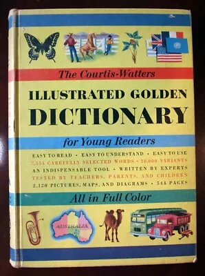 The Courtis-Watters ILLUSTRATED GOLDEN DICTIONARY 1951 Vintage Hardcover • $14.99
