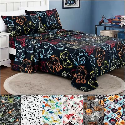 Chezmoi Collection Kids/Teens Whimsical Fun Printed Soft Microfiber Sheet Set • $29.99