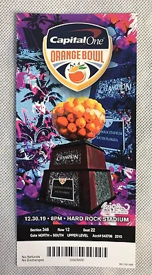 Mint Condition 2019 Orange Bowl Florida Vs Virginia Ticket Stub - 12/30/2019 • $10