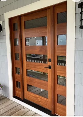 Modern 5 Lite Enrty Door  Unit With Matching Sidelites • $5989