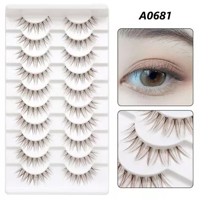 10 Pairs Natural Look Manga Lashes Dramatic Anime Lashes  For Women • £5.64