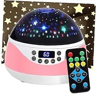  Star Projector Night Light For Kids With Music & Timer Baby Sleep Pink • $55.04