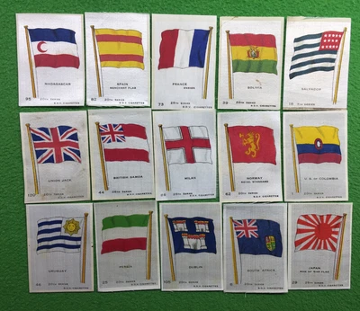 £5.50 • Buy Bdv Cigarette Silks Lot B017 Flags Mixture