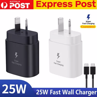 $4.28 • Buy 25W Super Fast Wall Charger W/Type-C Cable For Samsung Galaxy S21 22 S22+ Ultra
