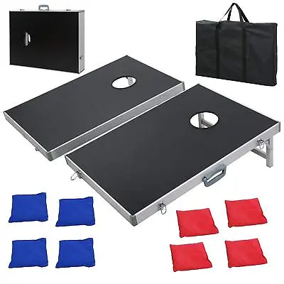 CornHole Bean Bag Toss Game Set Aluminum Frame Portable Design W/ Carrying Case • $59.58