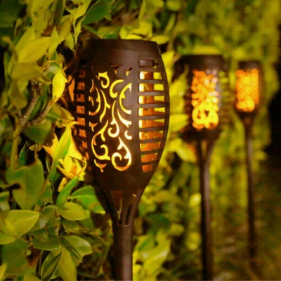 £35.99 • Buy LED Solar Torch Dance Flickering Flame Light Garden Patio Lawn Stake Post Light
