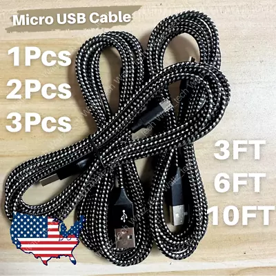 3/6/10FT Micro USB Charger Fast Charging Cable Cord For Samsung Android LG Phone • $6.59