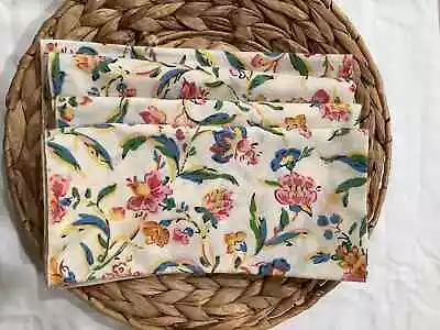 Vintage Floral Cloth Napkins Spring Shabby Chic Boho Set Of 4 • $15