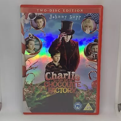 Charlie And The Chocolate Factory (DVD 2005) Johnny Depp Region 2 VGC Free P+P • £2.95